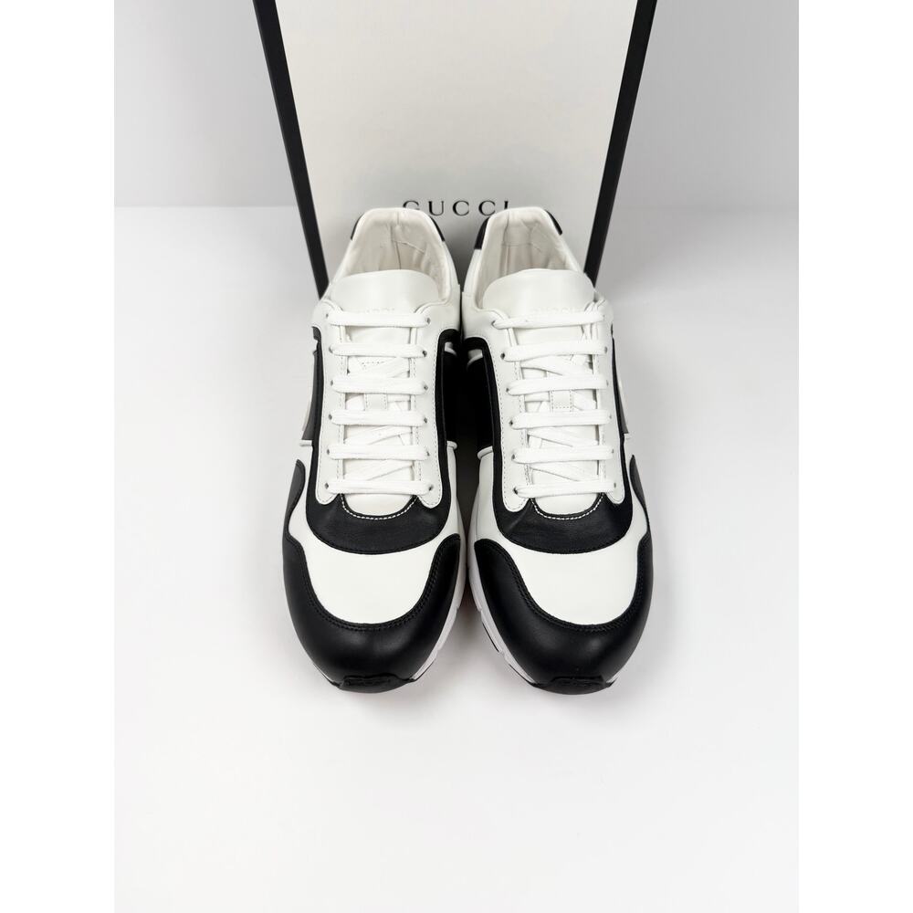 Size 8.5US - Gucci Black White GG Sneakers NEW - Picture 3 of 10